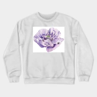 Single Purple Poppy Painting Crewneck Sweatshirt